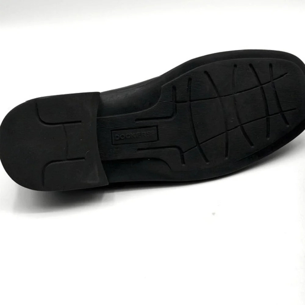 Dockers Mens Black Leather Square Toe Slip‎ On Loafers Dress Shoes Size 10M